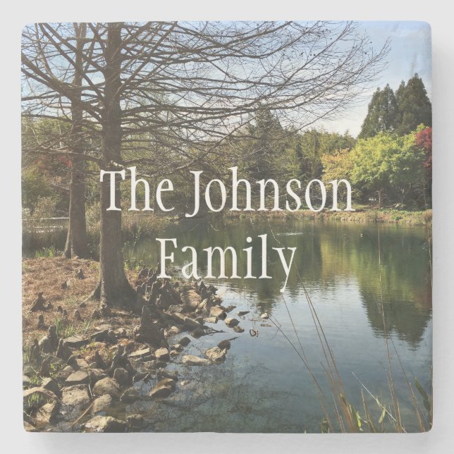 Posavasos De Piedra Lago Phot (Anverso)