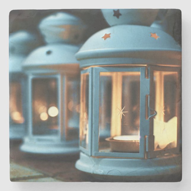 Posavasos De Piedra Lámparas, farolillos y velas (Anverso)