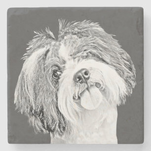 Posavasos De Piedra Lápiz Adorable Shih Tzu Marble Coaster