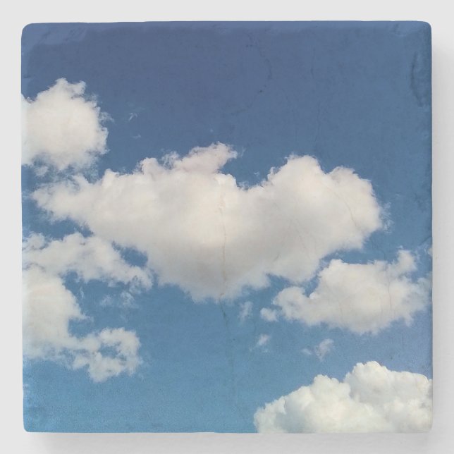 Posavasos De Piedra Larga y suave nube (Anverso)