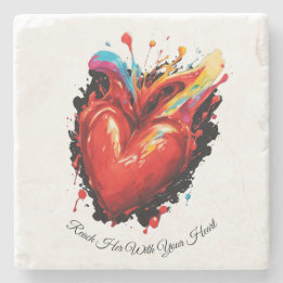 Posavasos De Piedra Lárgate Con Tu Corazón