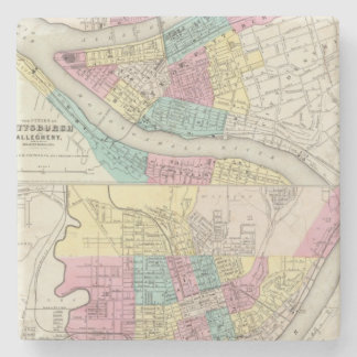 Posavasos De Piedra Las ciudades de Pittsburgh Allegheny Cincinnati