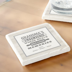 Posavasos De Piedra Las comidas de la abuela se convierten en Recuerdo