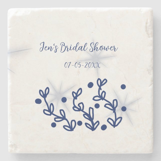 Posavasos De Piedra Las estrellas azules dejan una lujosa ducha de nov (Anverso)