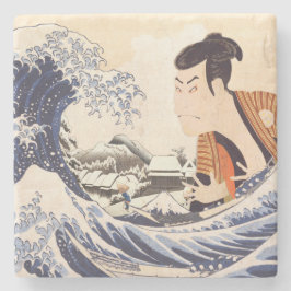 Posavasos De Piedra Las grandes olas de collages de ukiyoe