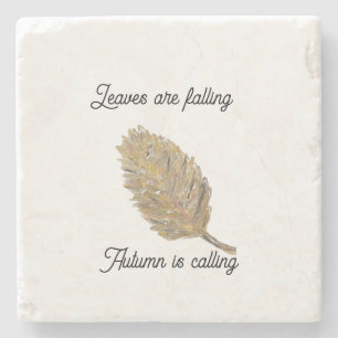 Posavasos De Piedra Las hojas caen en la montaña rusa blanca