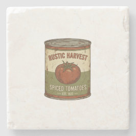 Posavasos De Piedra Lata de Tomate Sazonado Rústico Vintage