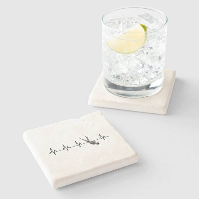 Posavasos De Piedra Latido de buceo de SCUBA (Lateral)