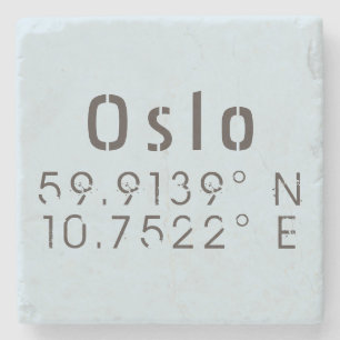 Posavasos De Piedra Latitud Longitud de Oslo