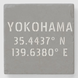 Posavasos De Piedra Latitud y longitud de Yokohama