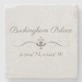 Posavasos De Piedra Latitud y longitud del Palacio de Buckingham