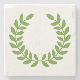 Posavasos De Piedra Laurel Wreath (Símbolo griego antiguo)