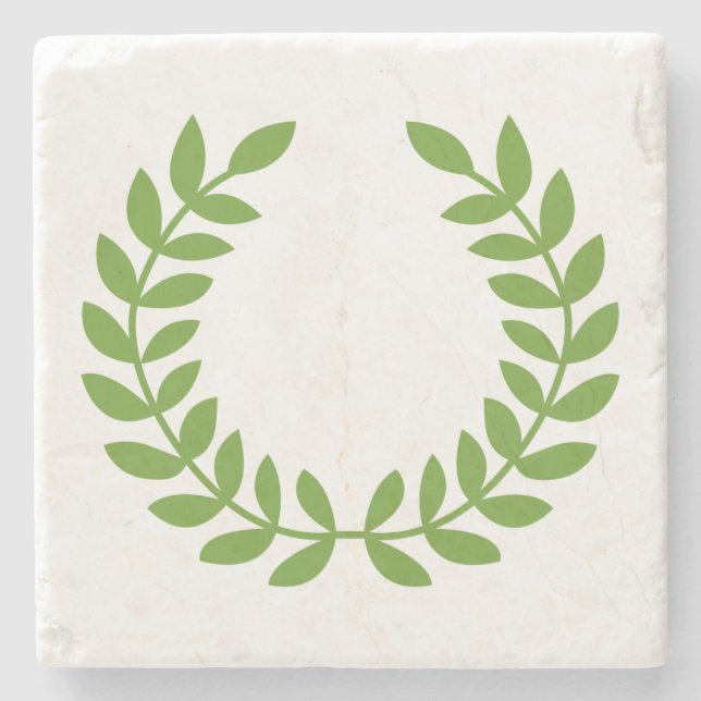 Posavasos De Piedra Laurel Wreath (Símbolo griego antiguo) (Anverso)