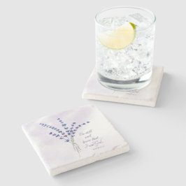 Posavasos De Piedra Lavanda de aliento cristiano con escrituras