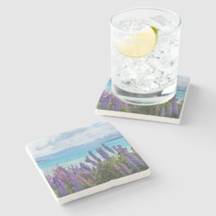 Posavasos De Piedra lavanda en la orilla del lago