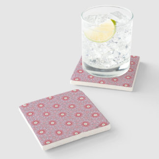 Posavasos De Piedra Lavender Blossom Tile Pattern