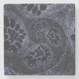 Posavasos De Piedra LavishlyOn Blue Denim Paisley Swirl Bubble