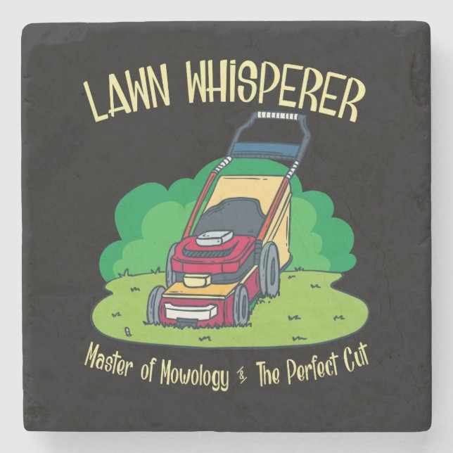 Posavasos De Piedra Lawn Mower - Lawn Whisperer (Anverso)