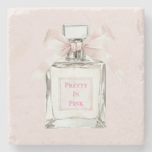 Posavasos De Piedra Lazo de botella de perfume Rosa Precioso  