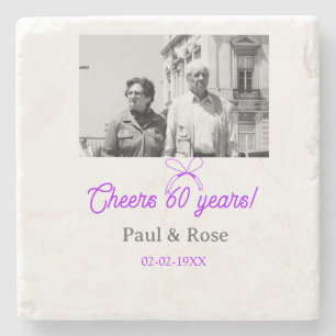 Posavasos De Piedra Lazo púrpura celebra 60 años de aniversario de bod