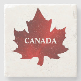 Posavasos De Piedra Leaf de arce rojo de CANADÁ