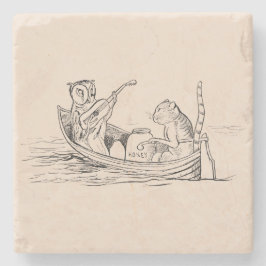 Posavasos De Piedra Lechuza y el Pussycat (por Edward Lear)