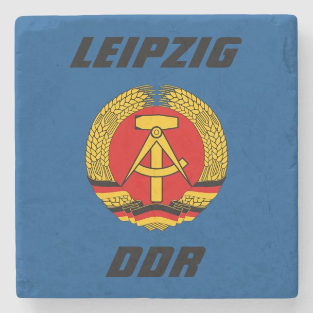 Posavasos De Piedra Leipzig, DDR - Alemania Oriental (Anverso)