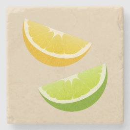 Posavasos De Piedra Lemon & Lime Citrus Stone Coaster
