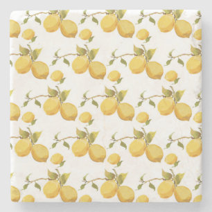 Posavasos De Piedra Lemones frescos de época: diseño simplista