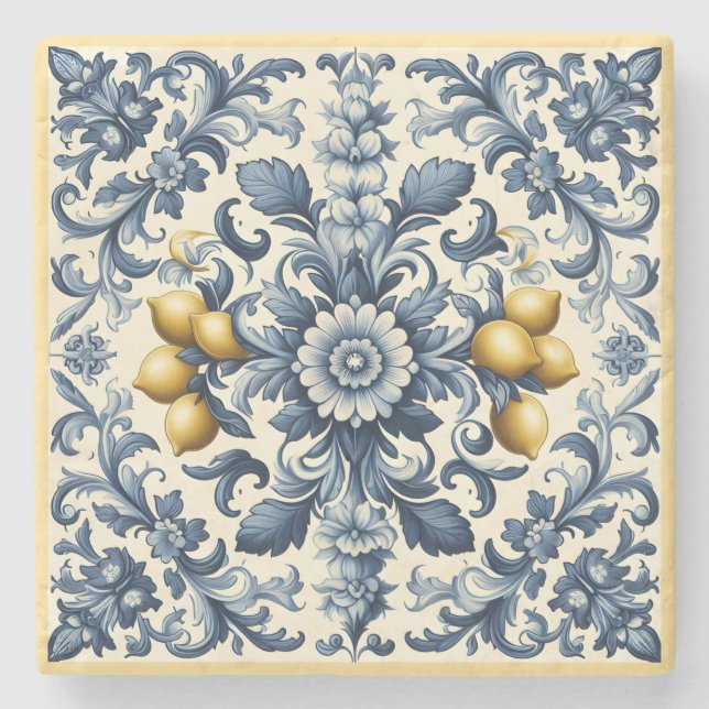 Posavasos De Piedra Lemones sicilianos (Anverso)