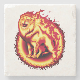 Posavasos De Piedra León de Fuego ruidoso