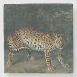 Posavasos De Piedra Leopardo hembra (por Jean-Baptiste Oudry)