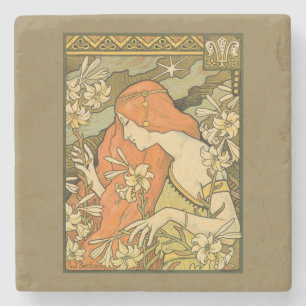 Posavasos De Piedra L'Ermitage Francesa en el campo de las flores