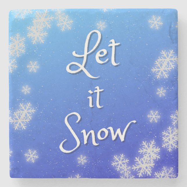 Posavasos De Piedra Let it Snow coasters (Anverso)