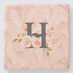 Posavasos De Piedra Letra H
