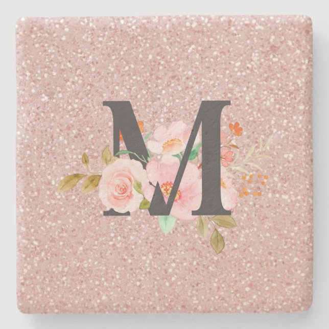 Posavasos De Piedra Letra M (Anverso)