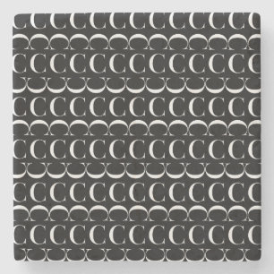 Posavasos De Piedra Letra monográfica inicial C