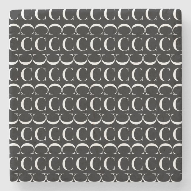 Posavasos De Piedra Letra monográfica inicial C (Anverso)