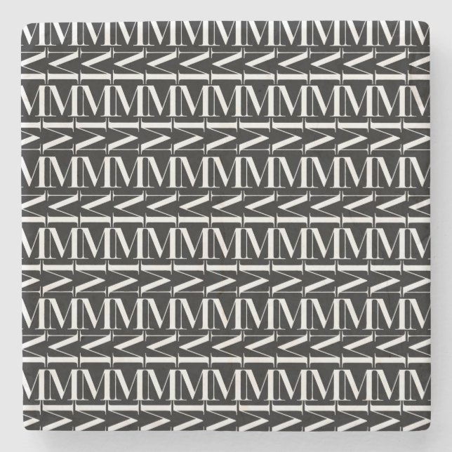 Posavasos De Piedra Letra monográfica inicial M (Anverso)