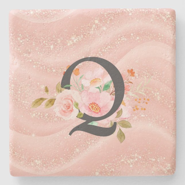 Posavasos De Piedra Letra Q (Anverso)