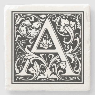 Posavasos De Piedra Letra vintage "A"