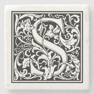 Posavasos De Piedra Letra vintage "S"