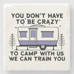 Posavasos De Piedra Leyenda de camping desde siempre
