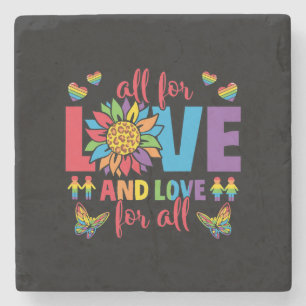 Posavasos De Piedra LGBTQ - Todo por amor y amor para todos