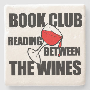 Posavasos De Piedra LIBRO CLUB leyendo entre los vinos