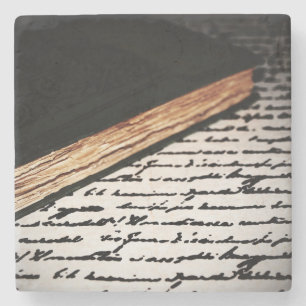 Posavasos De Piedra Libro y letra