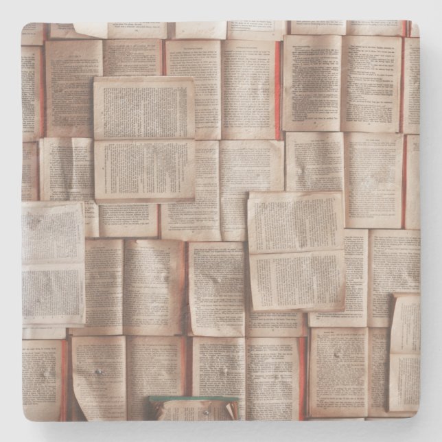 Posavasos De Piedra Libros de época (Anverso)