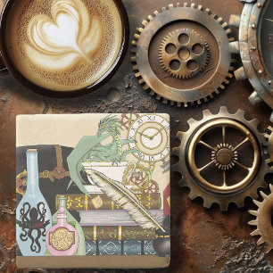 Posavasos De Piedra Libros de pociones de dragón de vapor