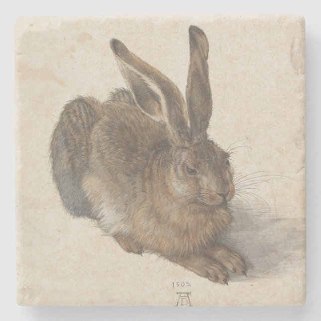 Posavasos De Piedra Liebres jovenes de Albrecht Durer (Anverso)
