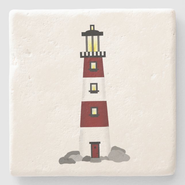 Posavasos De Piedra Lighthouse Coaster (Anverso)